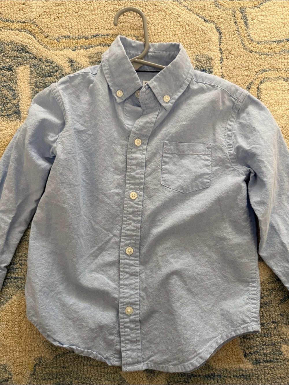 Janie and Jack Light Blue Button-Down Oxford Shirt for Kids